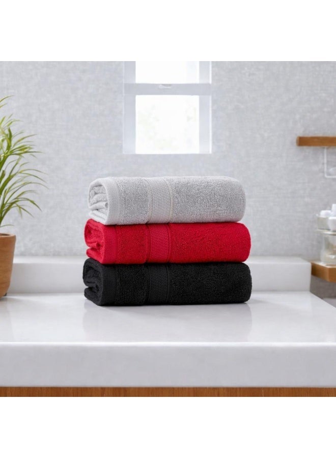 توالا طقم فوط  وجه فاخرة من توالا، قطن 100%، 3 قطع،وبره، فائقة النعومة، فائقة الامتصاص - Image 1